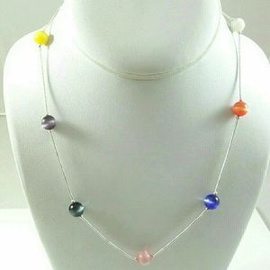 Vintage Cat-eye Gemstone Necklace Year 2000